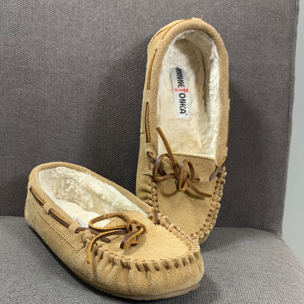 Minnetonka Tan Moccasins for Women